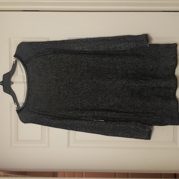 SALE!!! Free People Oversized Charcoal Gray Scoop Neck Sweater Long Sleeve - Picture 4 of 5